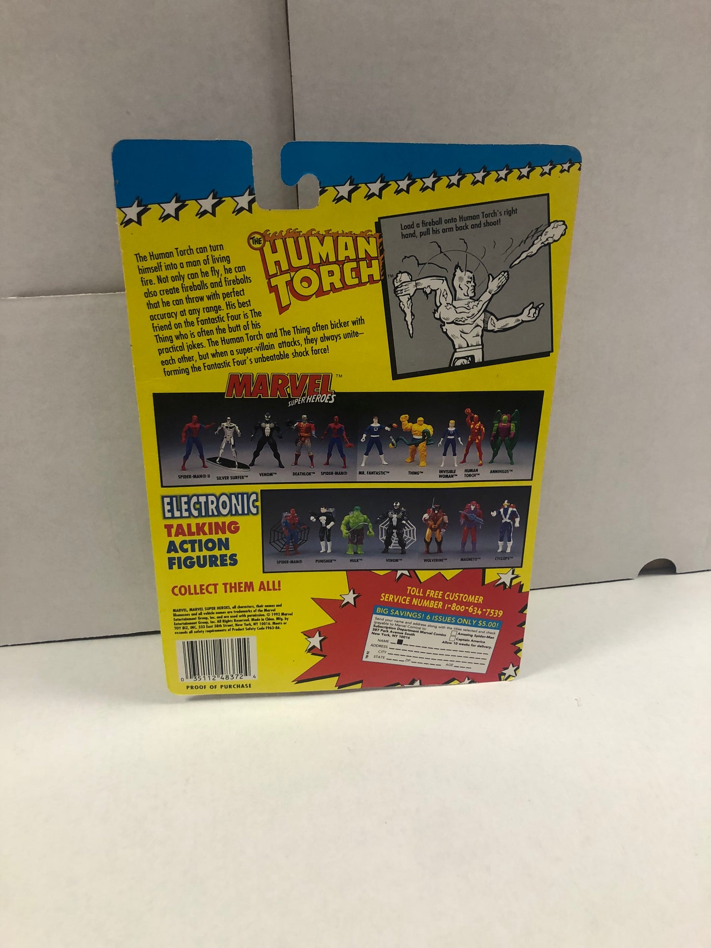 MARVEL SUPERHEROES COSMIC DEFENDERS (1992) FANTASTIC FOUR HUMAN TORCH EXCELLENT CONDITION