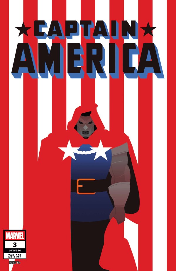 MARVEL COMICS CAPTAIN AMERICA OUR SECRET WARS #3 NEGATIVE SPACE VARIANT