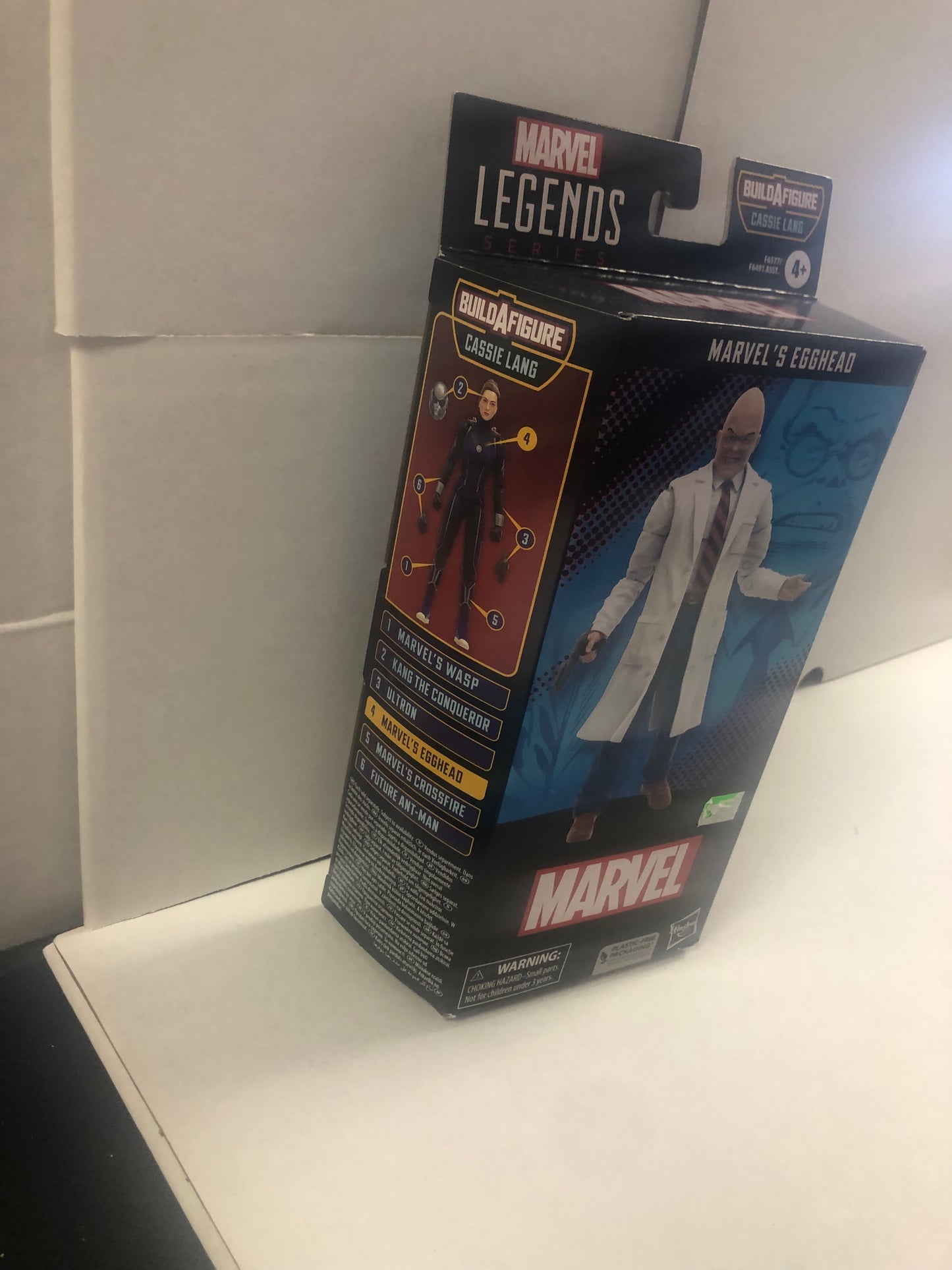 MARVEL LEGENDS SERIES MARVELS EGGHEAD CASSIE LANG BUILD A FIGURE GOOD CONDITION BEND ON BACK OF BOX