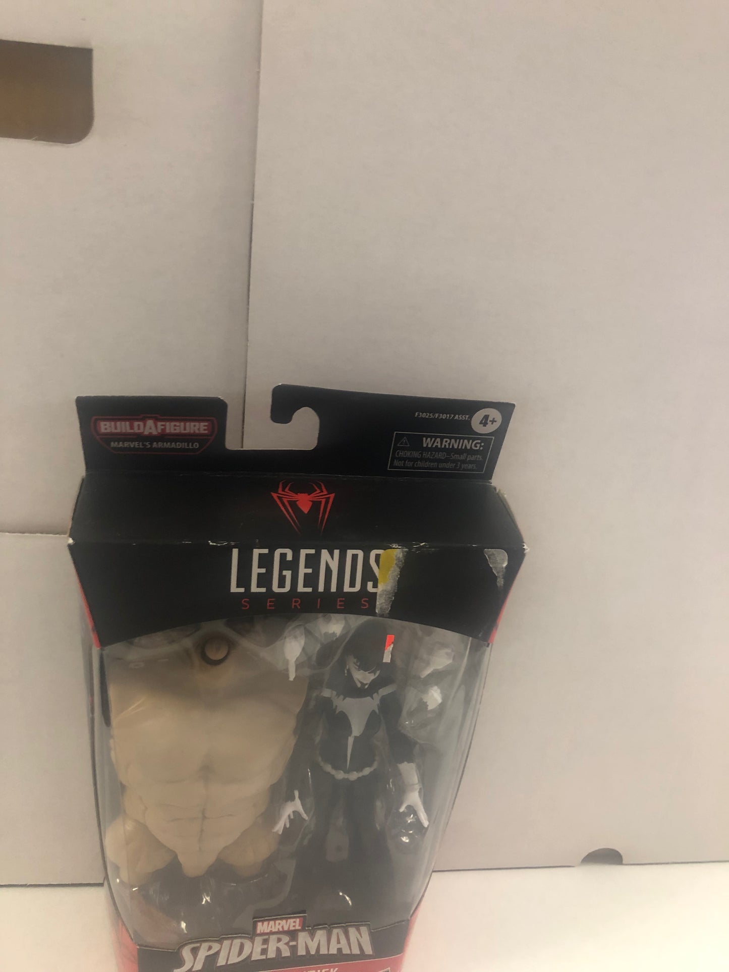MARVEL LEGENDS SERIES SPIDER-MAN MARVELS SHRIEK ARMADILLO BUILD A FIGURE GOOD CONDITION BEND ON BACK OF BOX