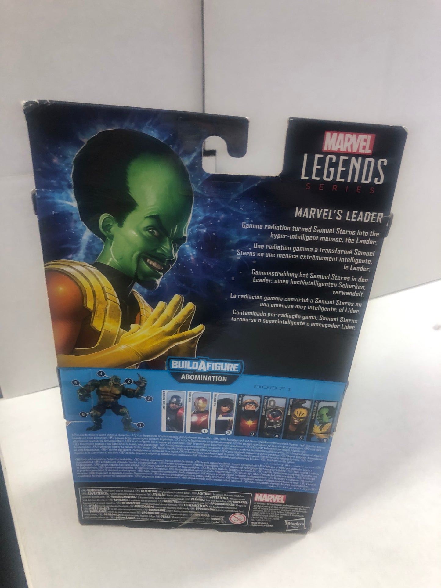 MARVEL LEGENDS SERIES MARVELS LEADER ABOMINATION BUILD A FIGURE EXCELLENT CONDITION