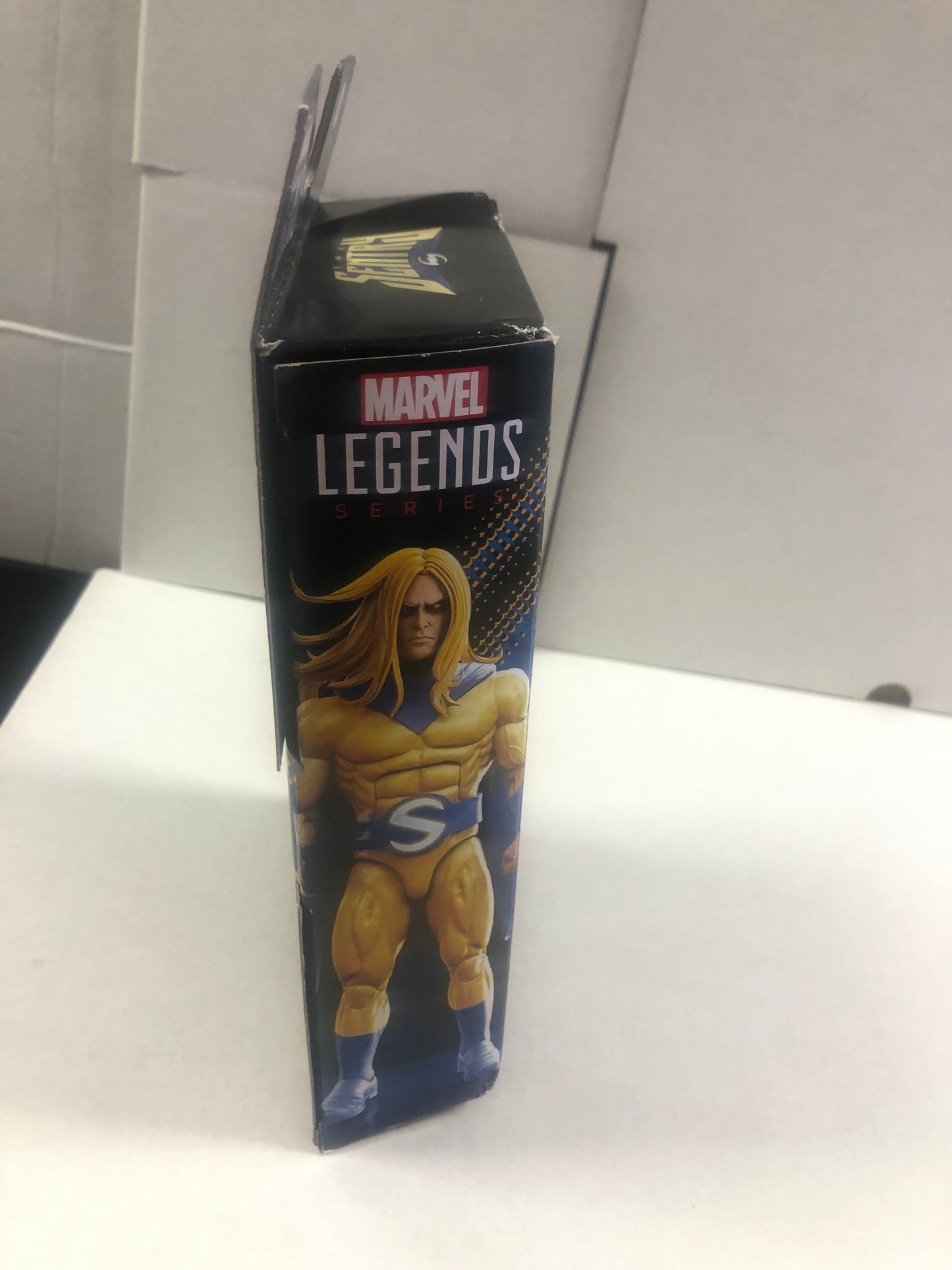 MARVEL LEGENDS THE SENTRY MARVELS SENTRY OKAY CONDITION TEAR ON TOP OF BOX BOX DAMAGE TOWARDS BOTTOM