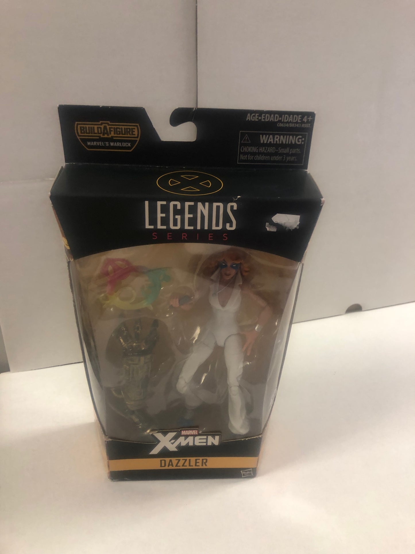 MARVEL LEGENDS SERIES X-MEN DAZZLER MARVELS WARLOCK BUILD A FIGURE GOOD CONDITION SMALL TEAR ON BACK OF BOX