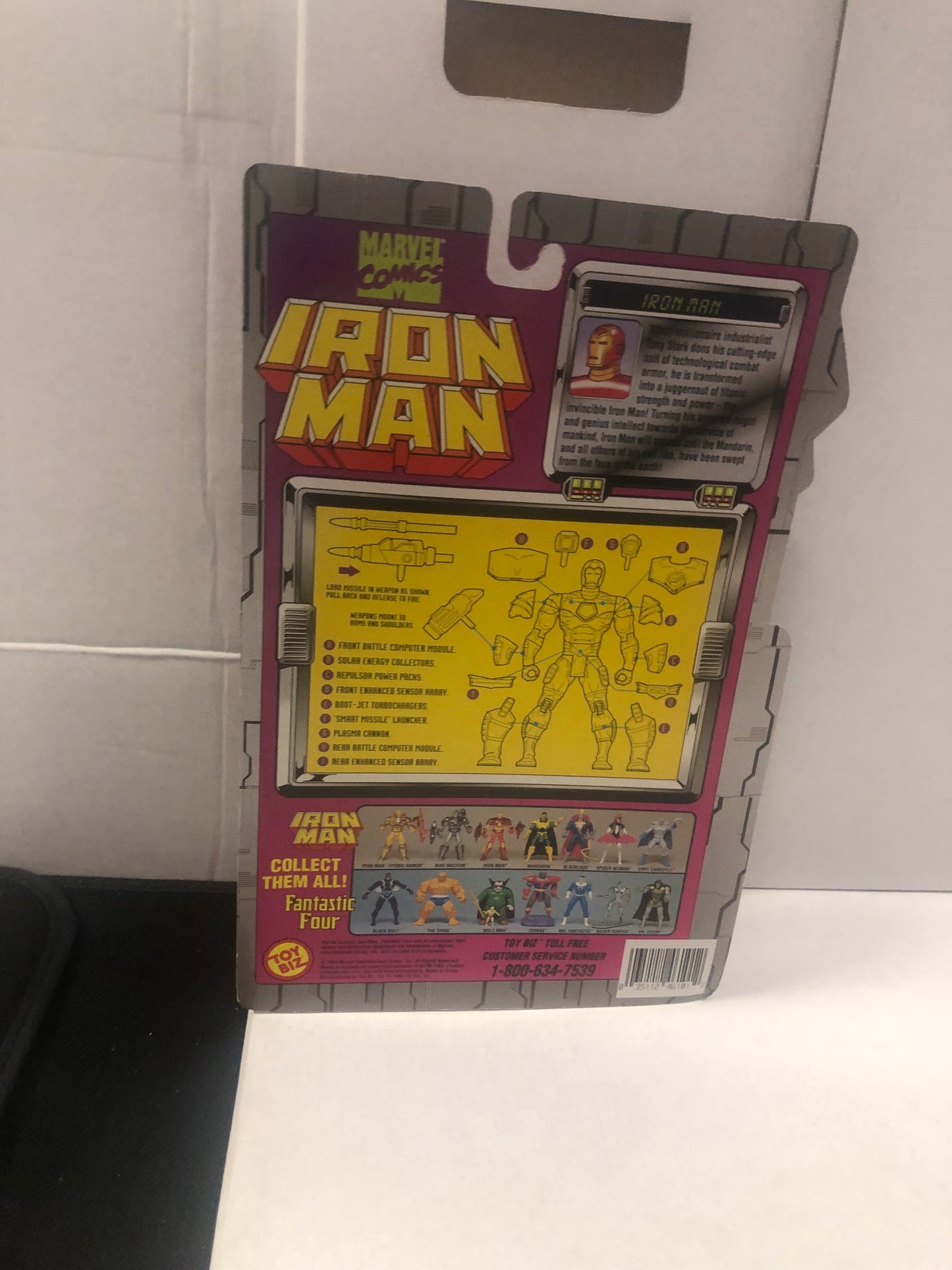 TOYBIZ (1994) IRON MAN IRON MAN WITH PLASMA CANNON MISSLE LAUNCHER EXCELLENT CONDITION