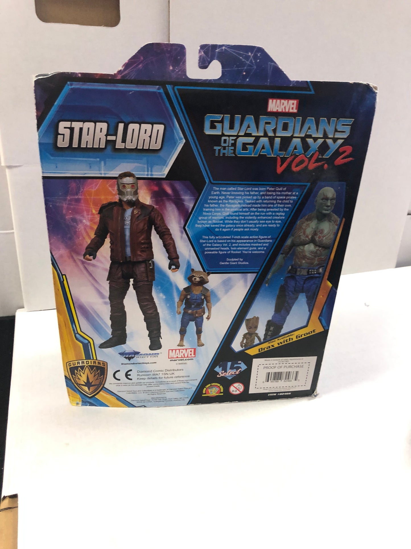 MARVEL SELECT GUARDIANS OF THE GALAXY VOLUME TWO STAR-LORD OKAY CONDITION BOX DAMAGE ON SIDE OF BOX