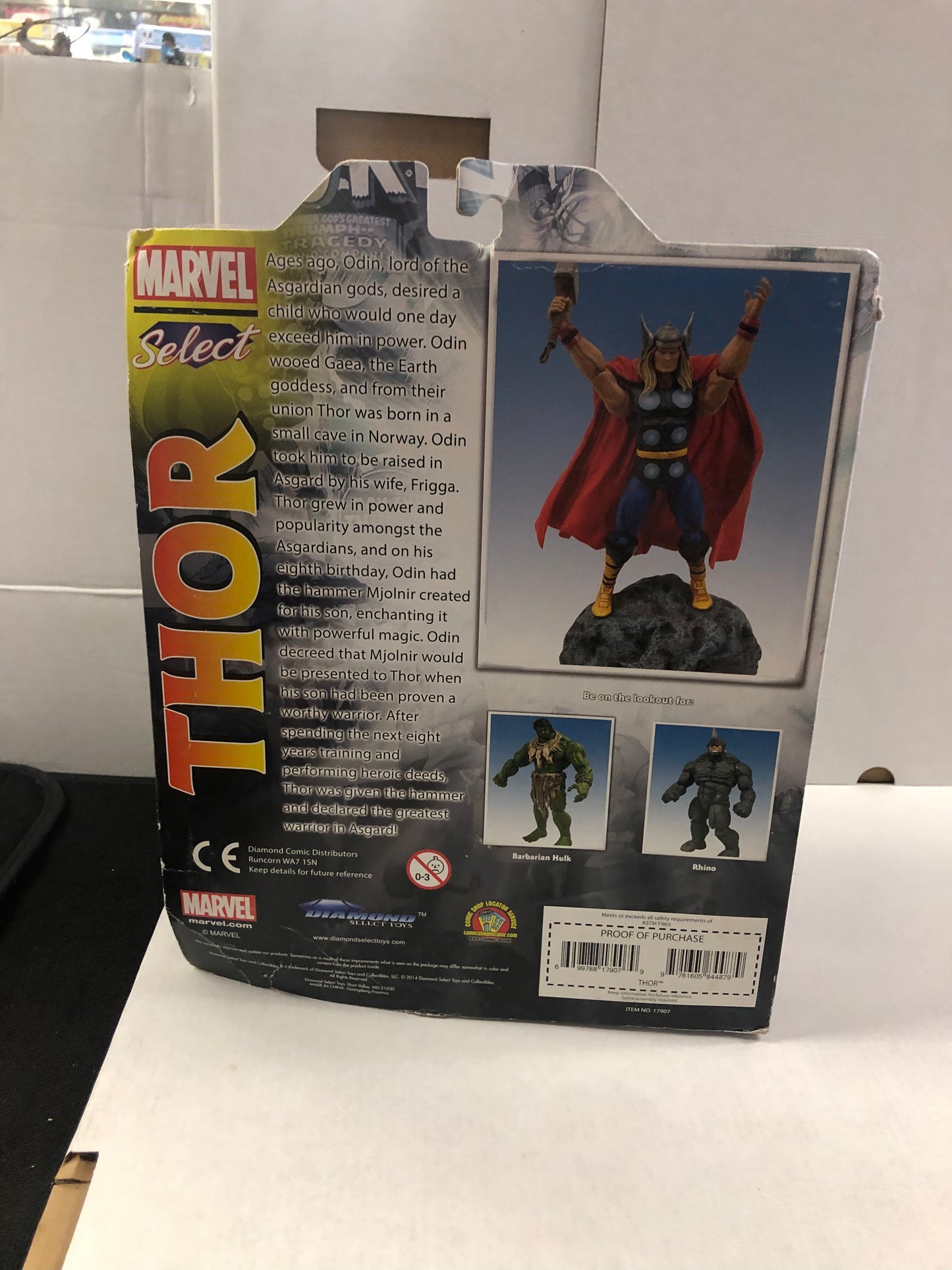 MARVEL SELECT THOR OKAY CONDITION BOX DAMAGE ON FRONT OF BOX