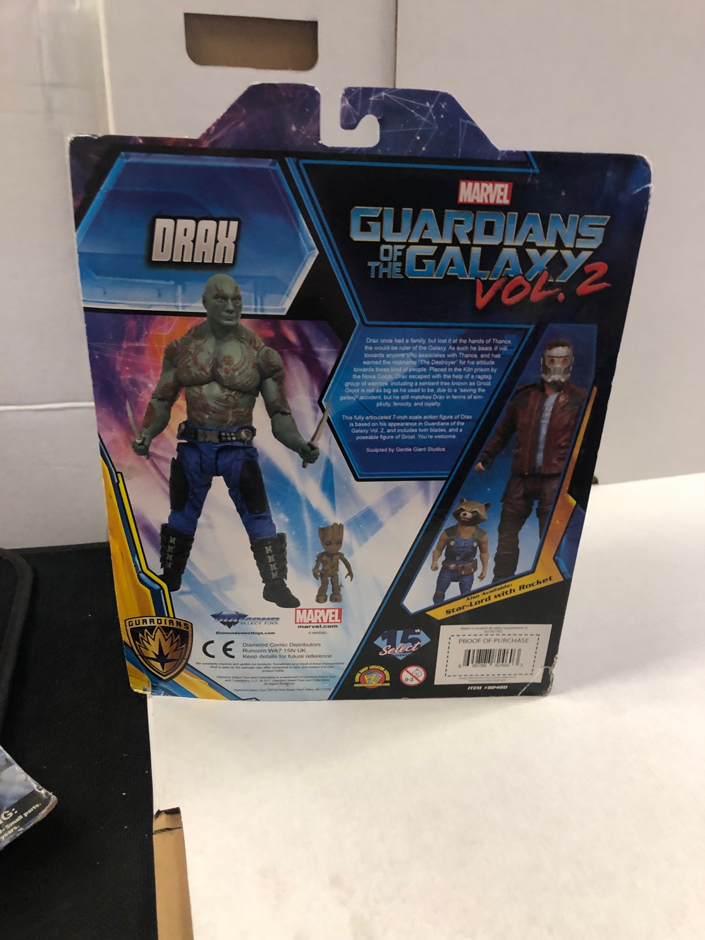 MARVEL SELECT DRAX GUARDIANS OF THE GALAXY VOLUME 2 OKAY CONDITION BOX DAMAGE ON BOTTOM