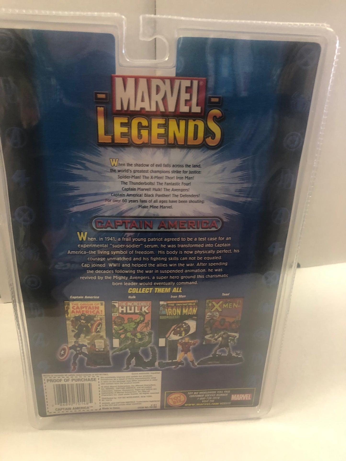MARVEL LEGENDS SERIES 1 CAPTAIN AMERICA EXCELLENT CONDITION