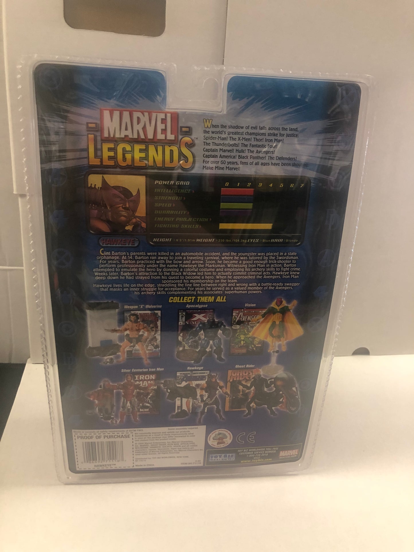 MARVEL LEGENDS SERIES VII HAWKEYE EXCELLENT CONDITION