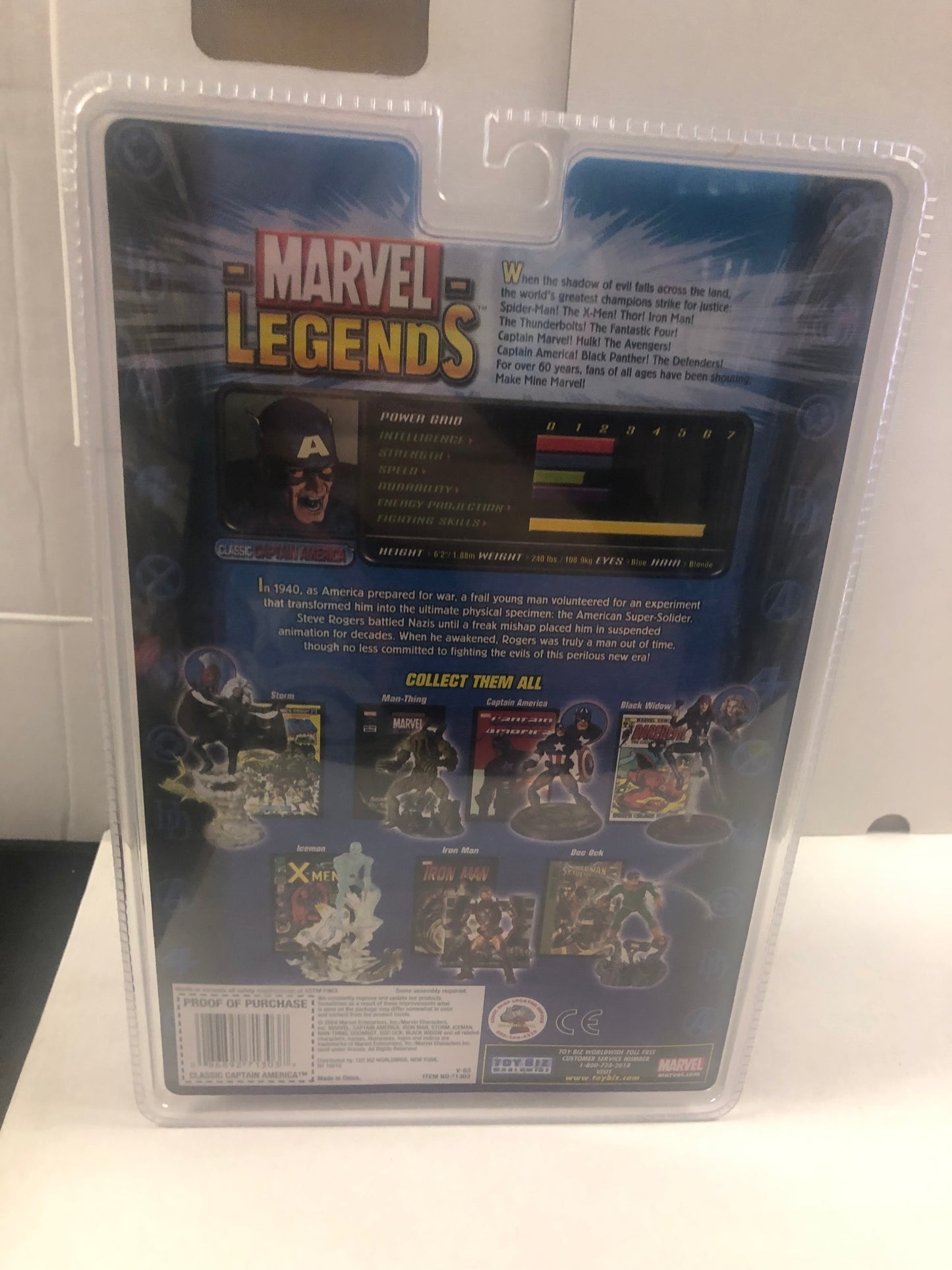 MARVEL LEGENDS SERIES VIII CLASSIC CAPTAIN AMERICA EXCELLENT CONDITION