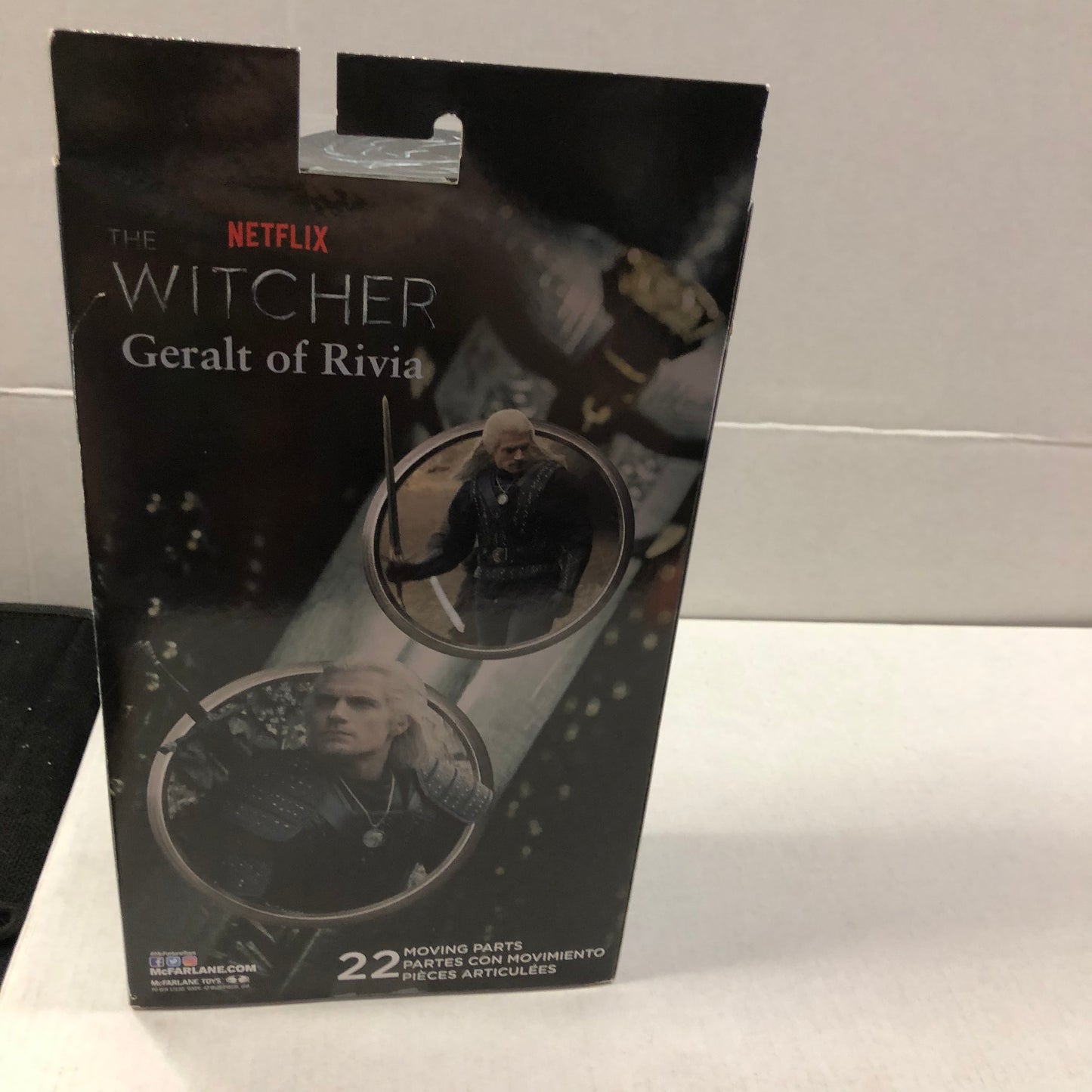 MCFARLANE TOYS, THE WITCHER GERALT OF RIVIA (GOOD CONDITION) STICKER ON BOTTOM OF BOX