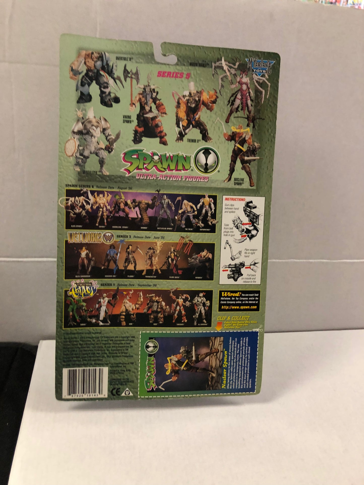 MCFARLANE TOYS NUCLEAR SPAWN OKAY CONDITION PLASTIC LOOSE ON FRONT OF BOX