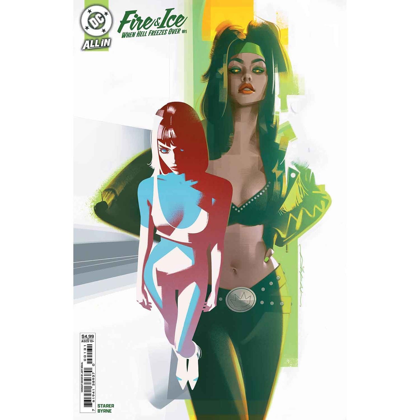 DC COMICS FIRE & ICE WHEN HELL FREEZES OVER #1 card stock variant