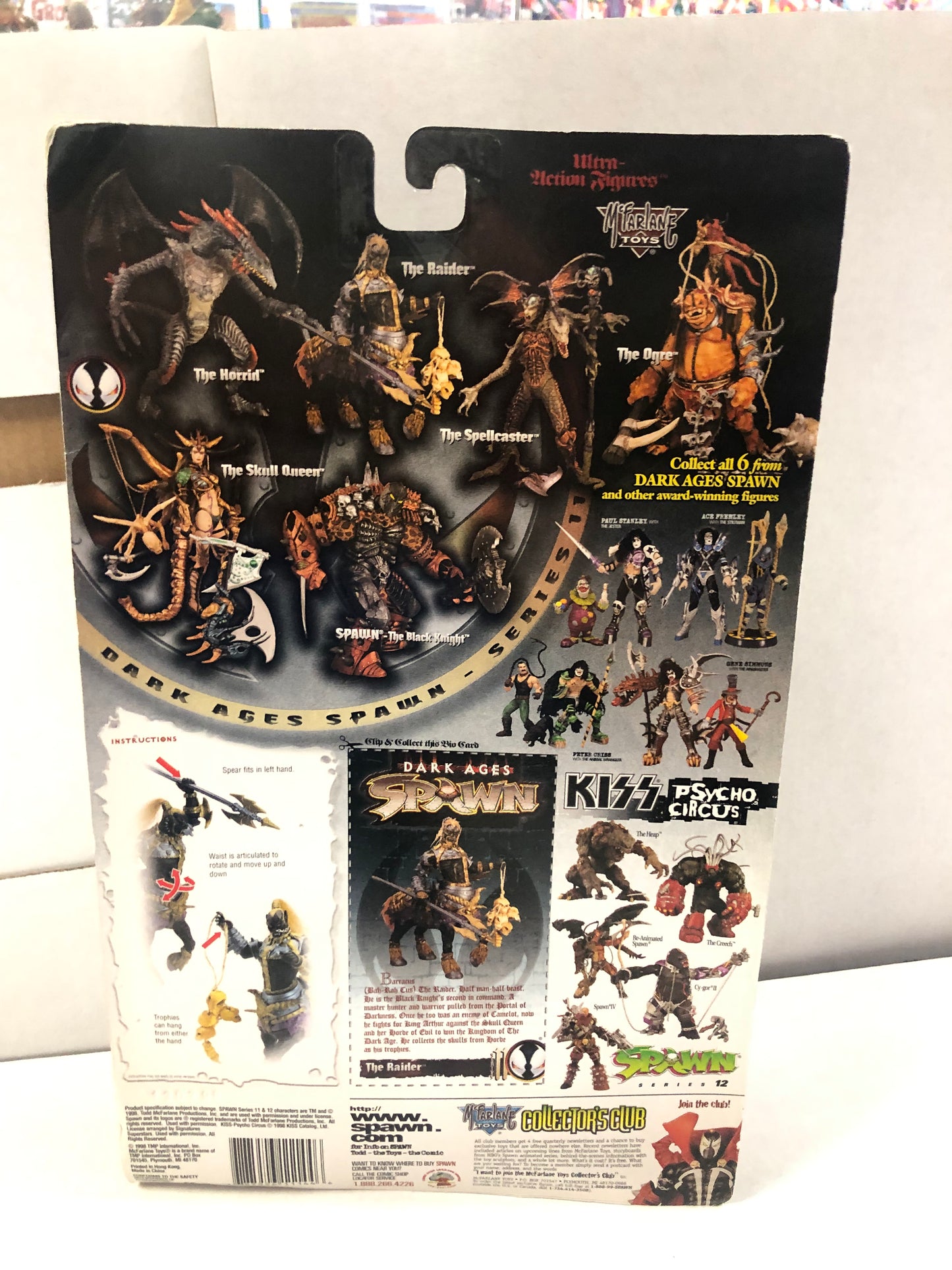 MCFARLANE TOYS DARK AGES SPAWN THE RAIDER OKAY CONDITION PLASTIC LOOSE ON FRONT OF BOX