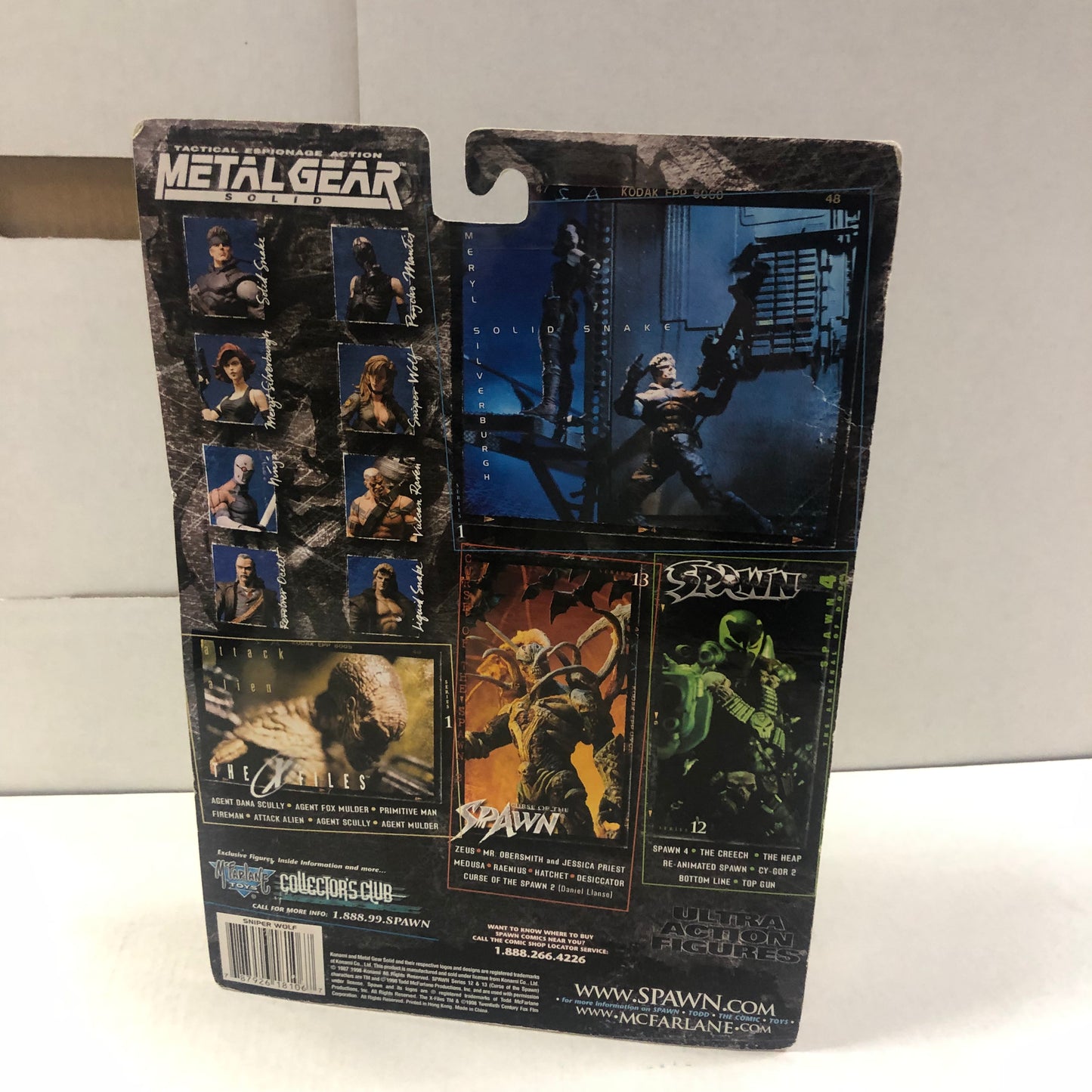MCFARLANE TOYS METAL GEAR SOLID SNIPER WOLF GREAT CONDITION SLIGHT YELLOWING ON BOX