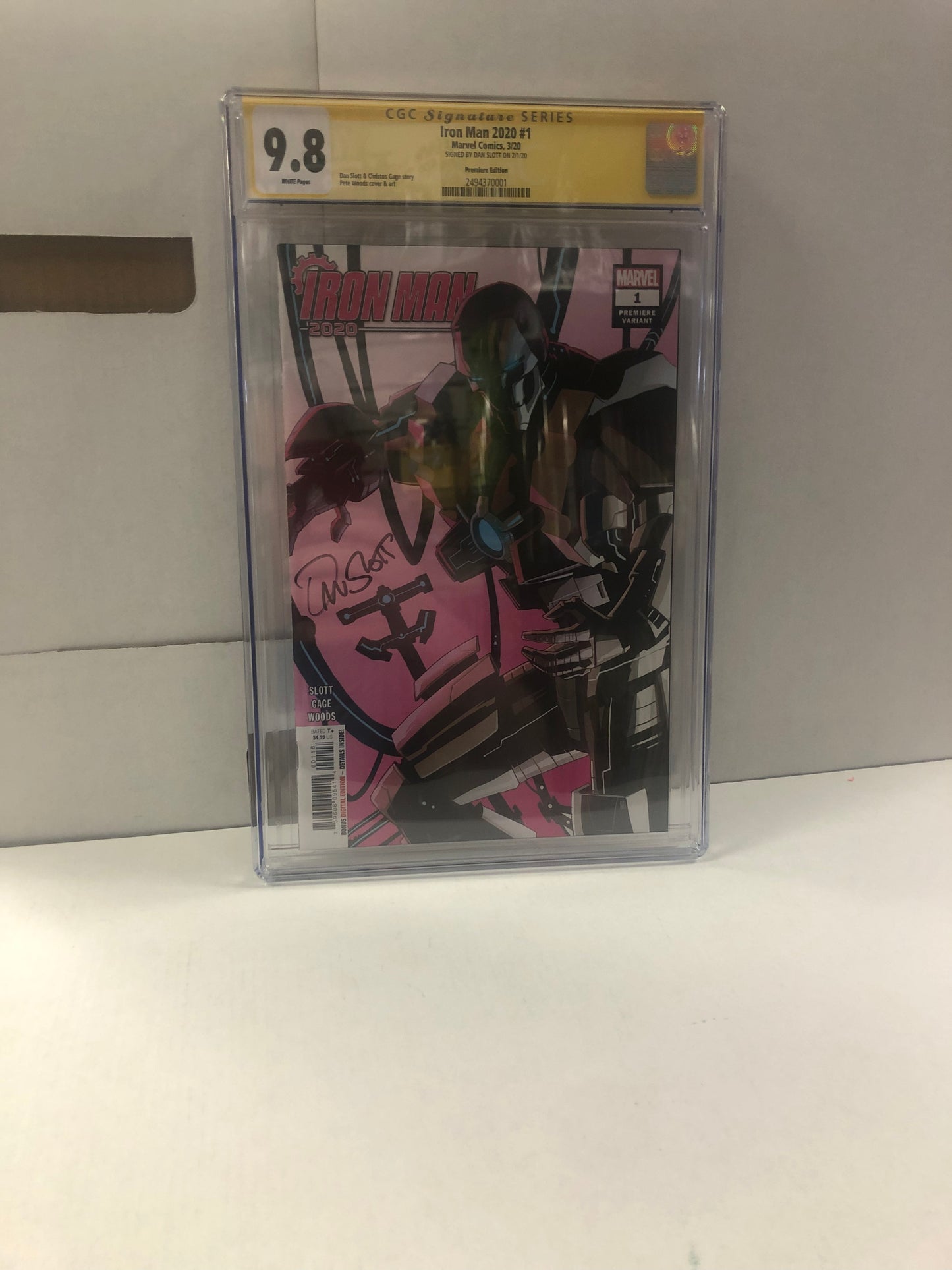 MARVEL COMICS IRON MAN 2020 #1 (2020) PREMIERE EDITION SIGNED BY DAN SLOTT CGC SS 9.8 WP