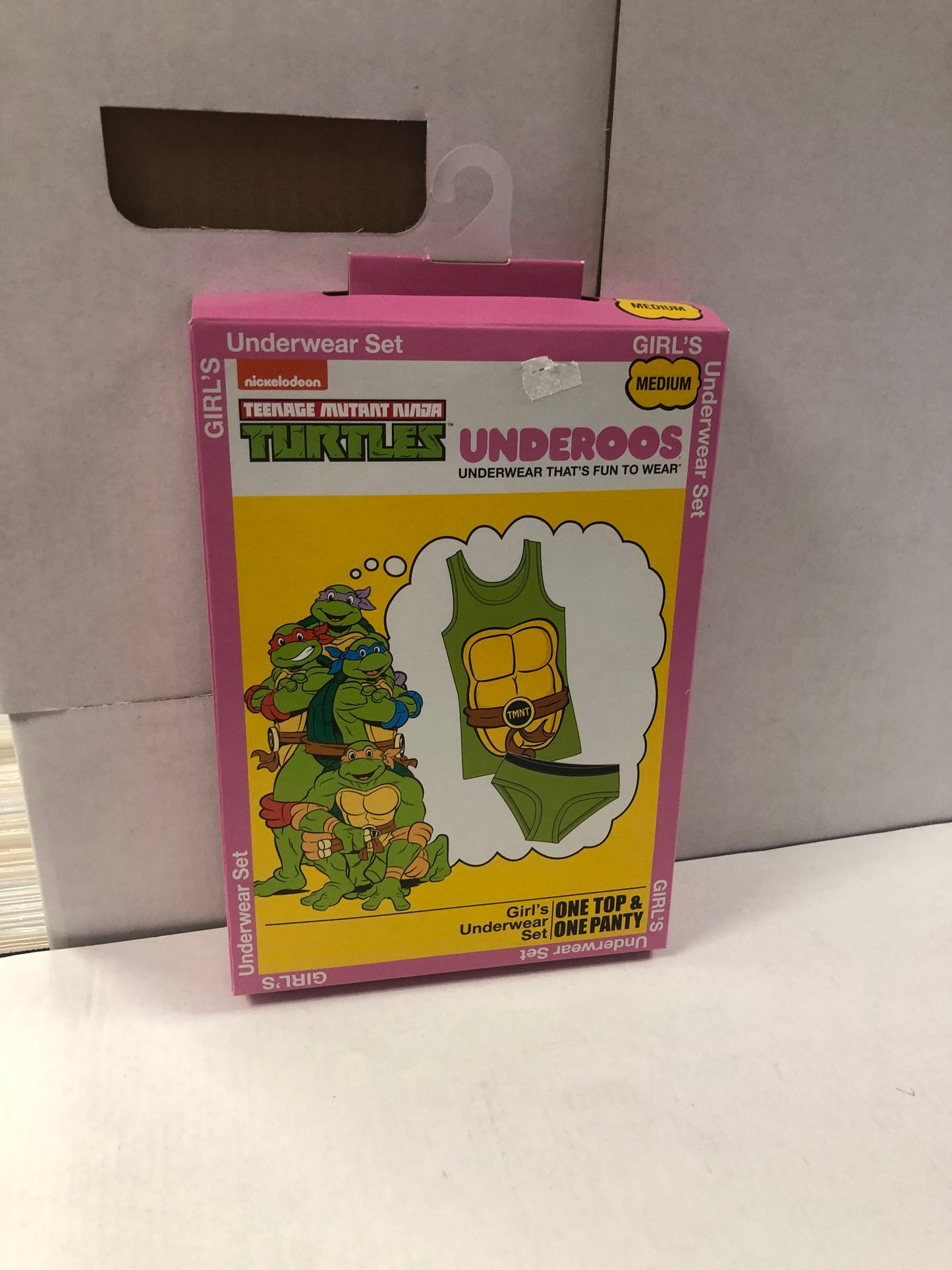 BIOWORLD TEENAGE MUTANT NINJA TURTLES UNDEROOS SIZE MEDIUM GOOD CONDITION IN BOX