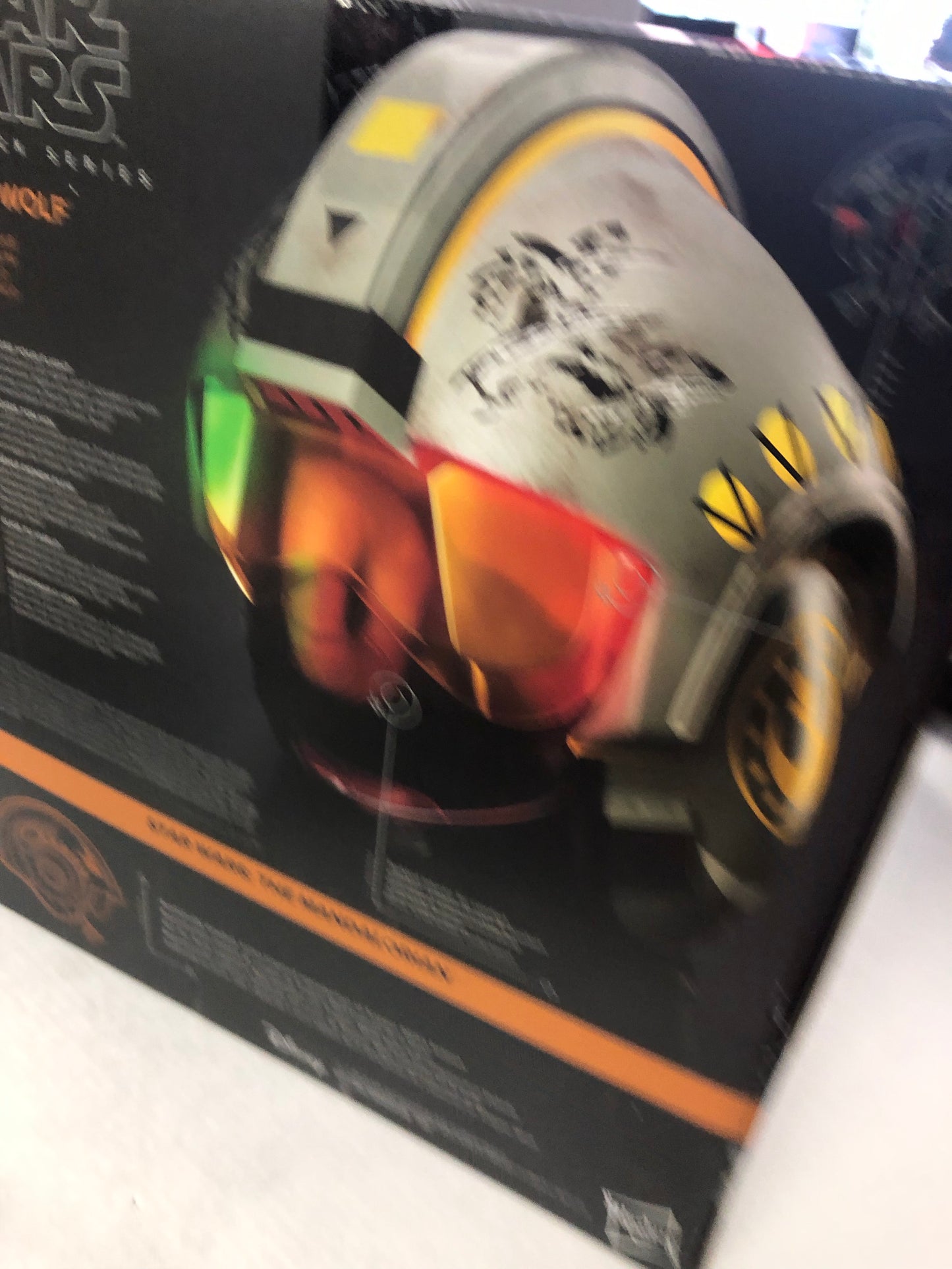 STAR WARS THE BLACK SERIES TRAPPER WOLF ELECTRONIC HELMET OPEN BOX DECENT CONDITION