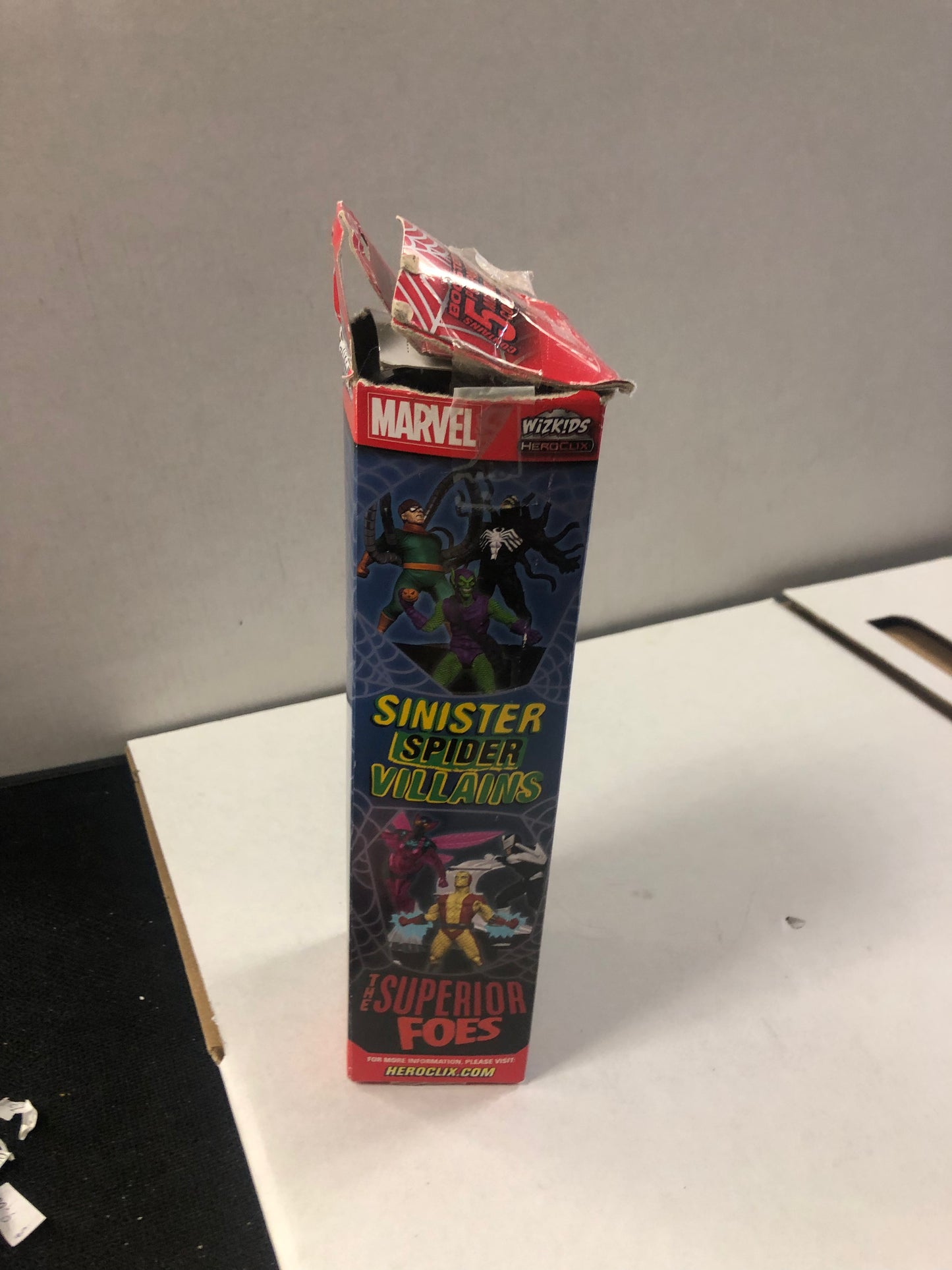 MARVEL THE SUPERIOR FOES OF SPIDER-MAN 5 PACK HEROCLIX TERRIBLE CONDITION BOX OPEN AND TORN