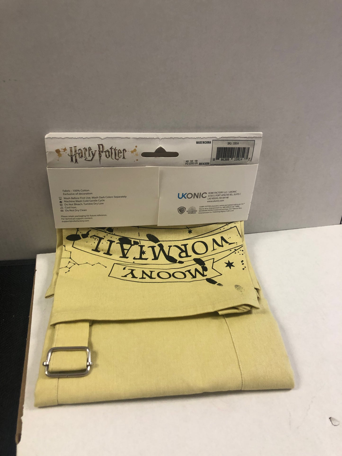 UKONIC HARRY POTTER MARAUDERS MAP APRON EXCELLENT CONDITION