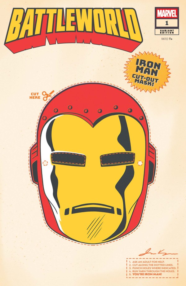 MARVEL COMICS BATTLEWORLD #1 RETRO HALLOWEEN MASK VARIANT