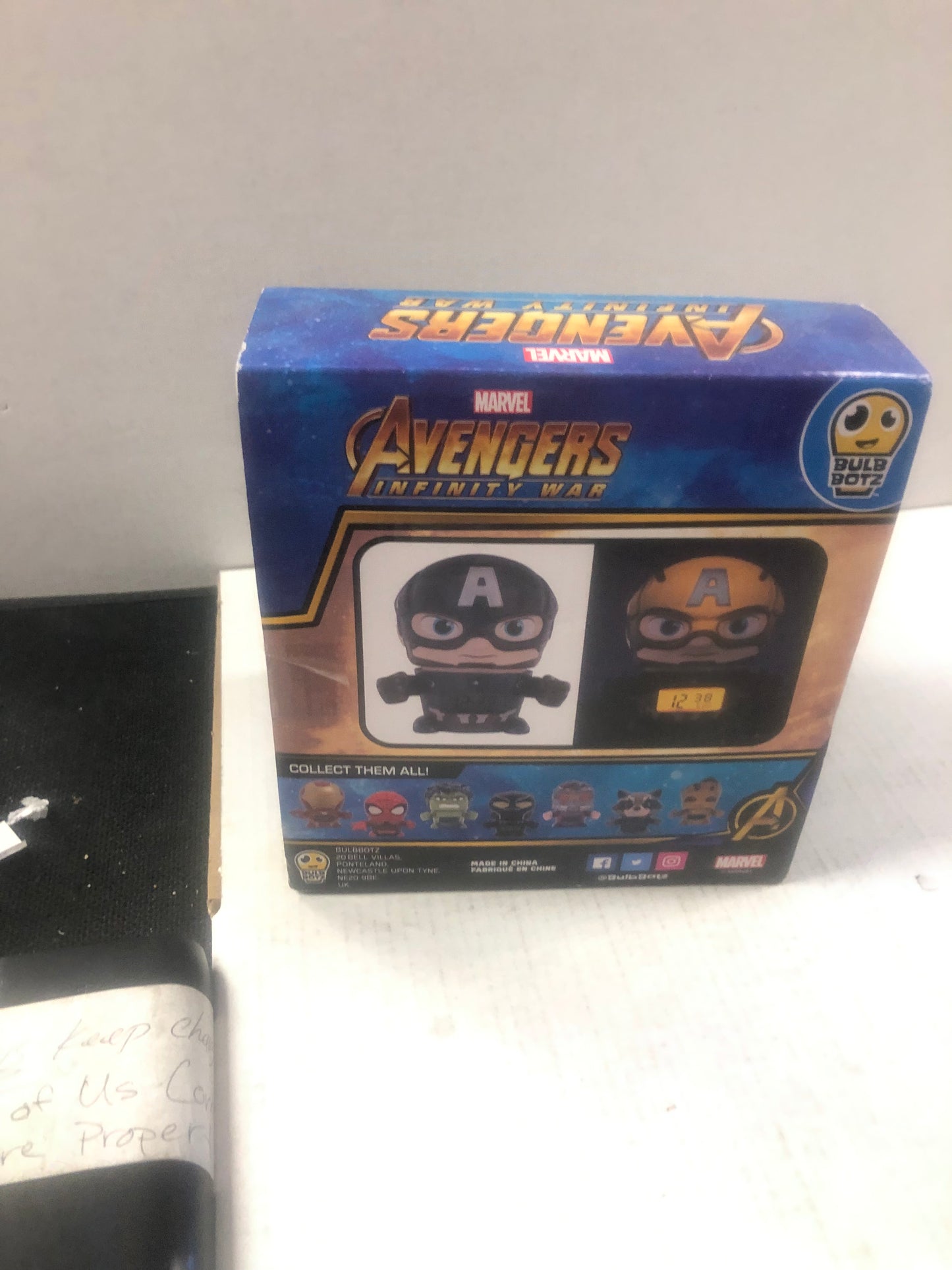 MARVEL CAPTAIN AMERICA AVENGERS INFINITY WAR NIGHT LIGHT ALARM CLOCK