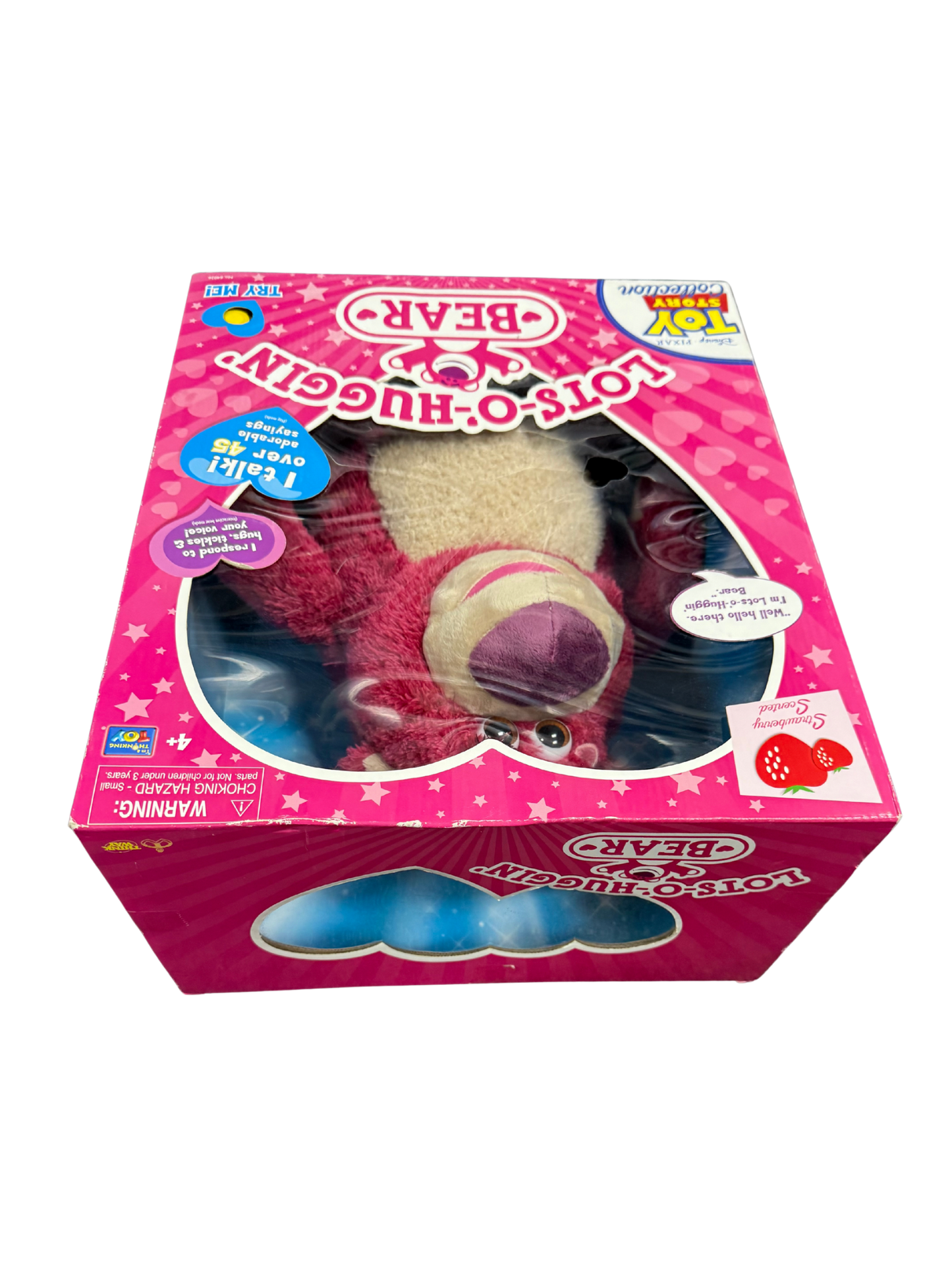 TOY STORY TALKING LOTS-O’-HUGGIN BEAR PLUSH STRAWBERRY SCENTED FROM THINK WAY DISNEY PIXAR