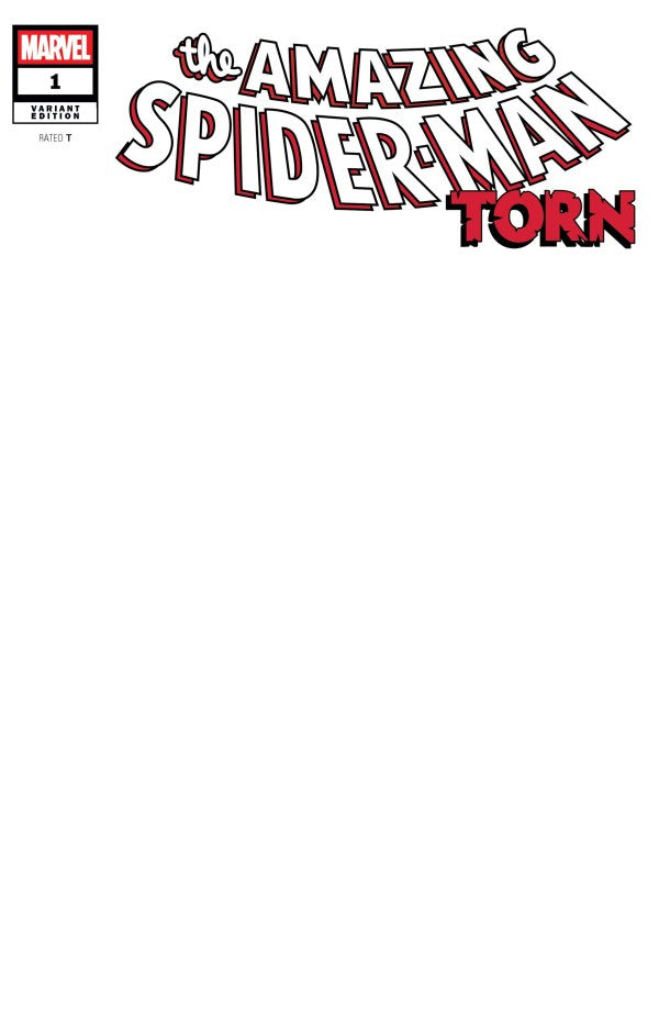 MARVEL COMICS AMAZING SPIDER-MAN TORN #1 BLANK VARIANT
