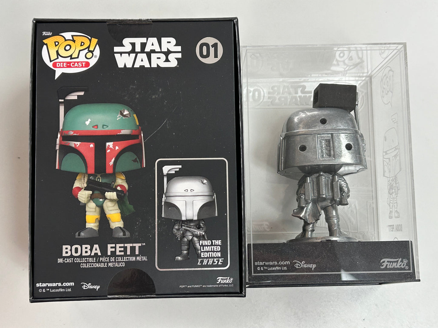 FUNKO STAR WARS #01 BOBA FETT FUNKO DIE-CAST EXCLUSIVE CHASE
