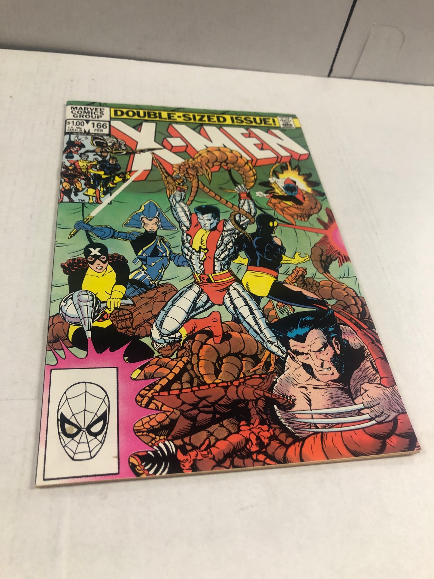 MARVEL COMICS X-MEN 166 (1983) 1ST APPEARANCE OF LOCKHEED VG/F OFF WHITE PAGES
