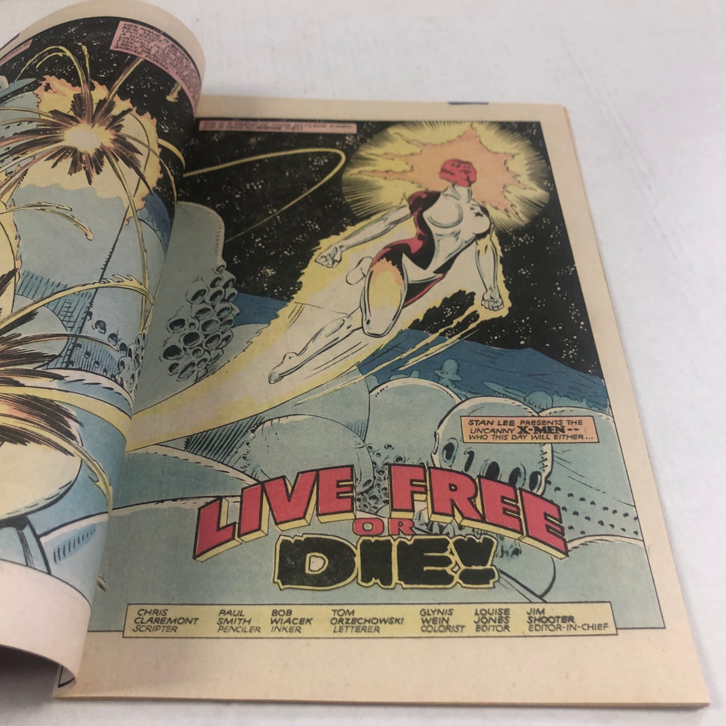 MARVEL COMICS X-MEN 166 (1983) 1ST APPEARANCE OF LOCKHEED VG/F OFF WHITE PAGES