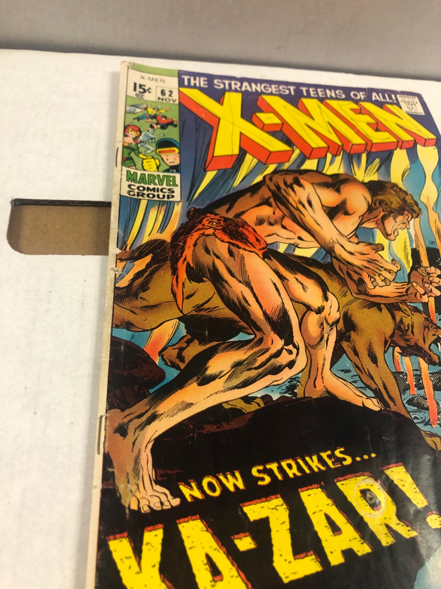 MARVEL COMICS X-MEN 62 (1969) 1ST TEAM APPEARANCE OF THE SAVAGE LAND MUTATES FN/FN+ OFF WHITE PAGES