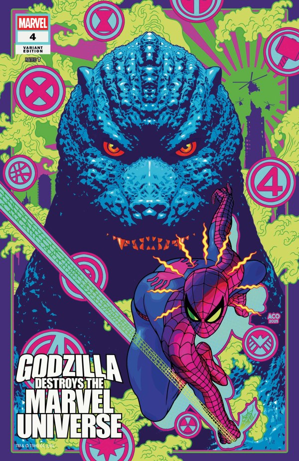 MARVEL COMICS GODZILLA DESTROYS THE MARVEL UNIVERSE #4 ACO VARIANT