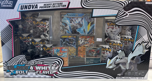 POKEMON UNOVA HEAVY HITTERS PREMIUM COLLECTION SCARLET & VIOLET BLACK BOLT & WHITE FLARE