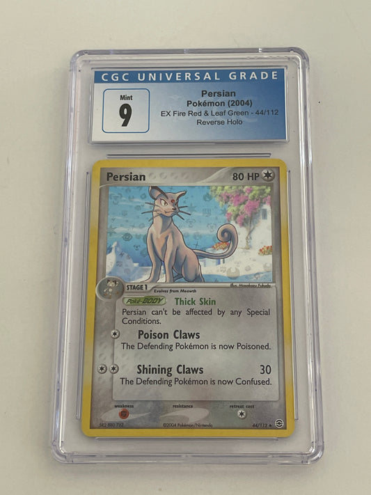 2004 POKEMON FIRE RED & LEAF GREEN PERSIAN EX REVERSE HOLO CGC 9