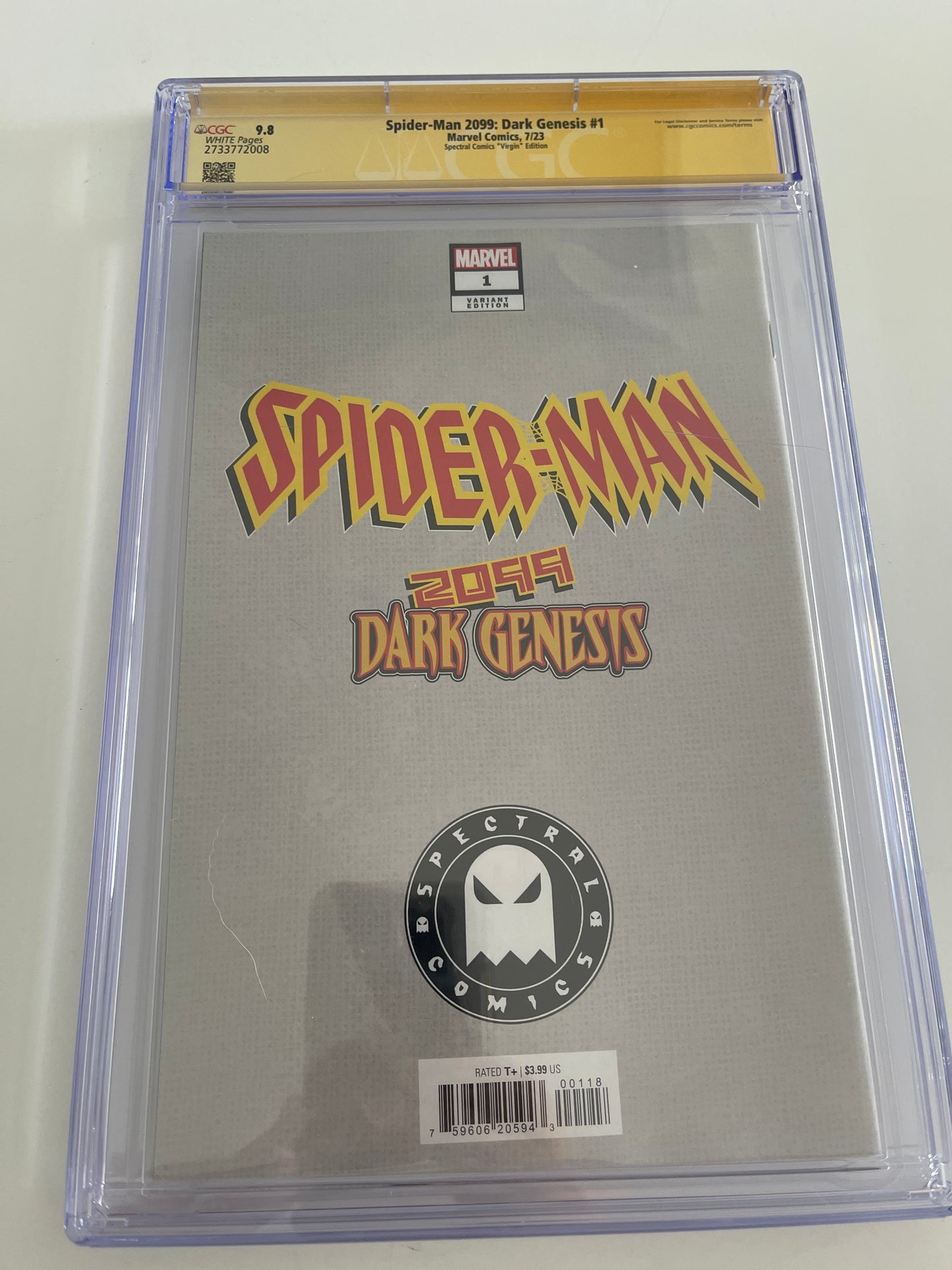 MARVEL COMICS SPIDER-MAN 2099: DARK GENESIS #1 CGC 9.8 SIGNED BY JOHN GIANG