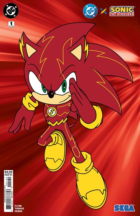 DC COMICS DC X SONIC THE HEDGEHOG #1 (OF 5) Second Printing Cvr B Flash Card