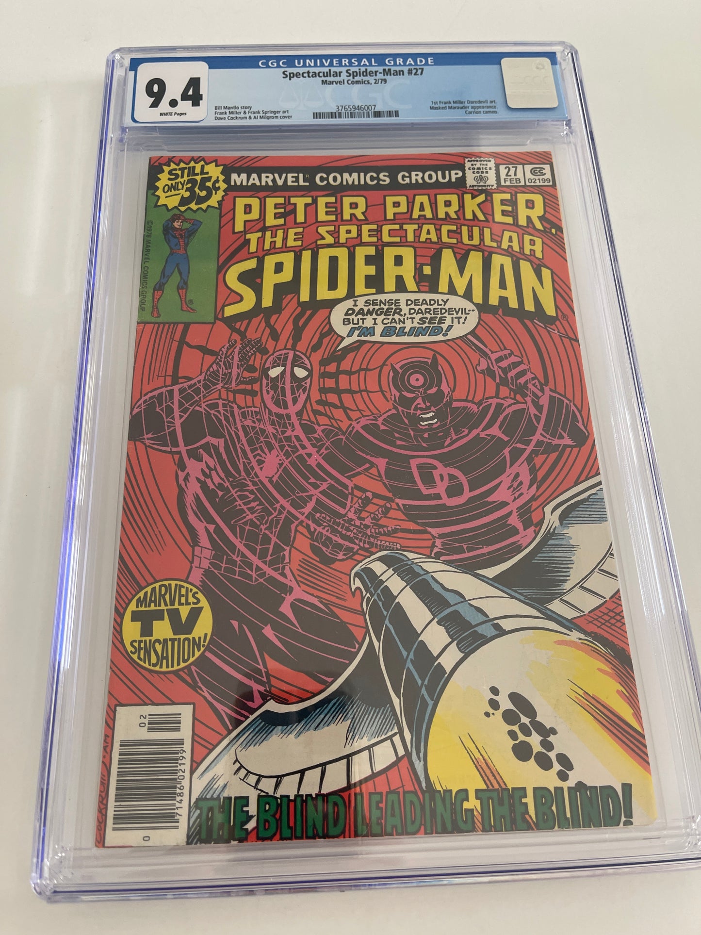 PETER PARKER: THE SPECTACULAR SPIDER-MAN #27 CGC 9.4 (1979, BIG KEY & 1st FRANK MILLER DAREDEVIL ART!)