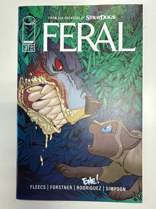 IMAGE COMICS FERAL #3 FIRST PRINT SIGNED BY TONE RODRIGUEZ