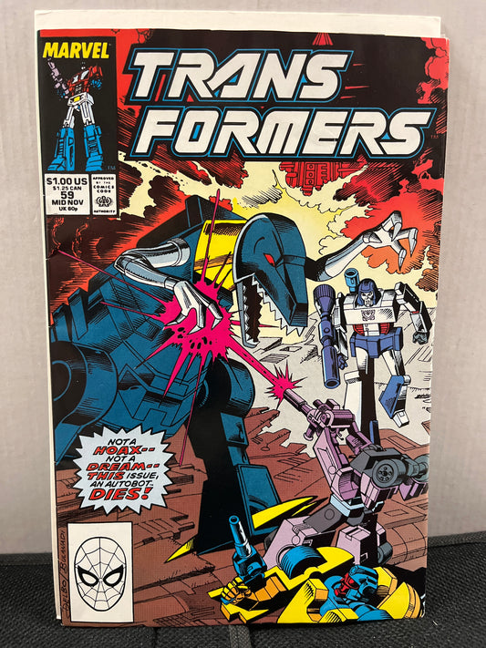TRANSFORMERS #59 VF/NM (1989, DINO BOTS COVER!)