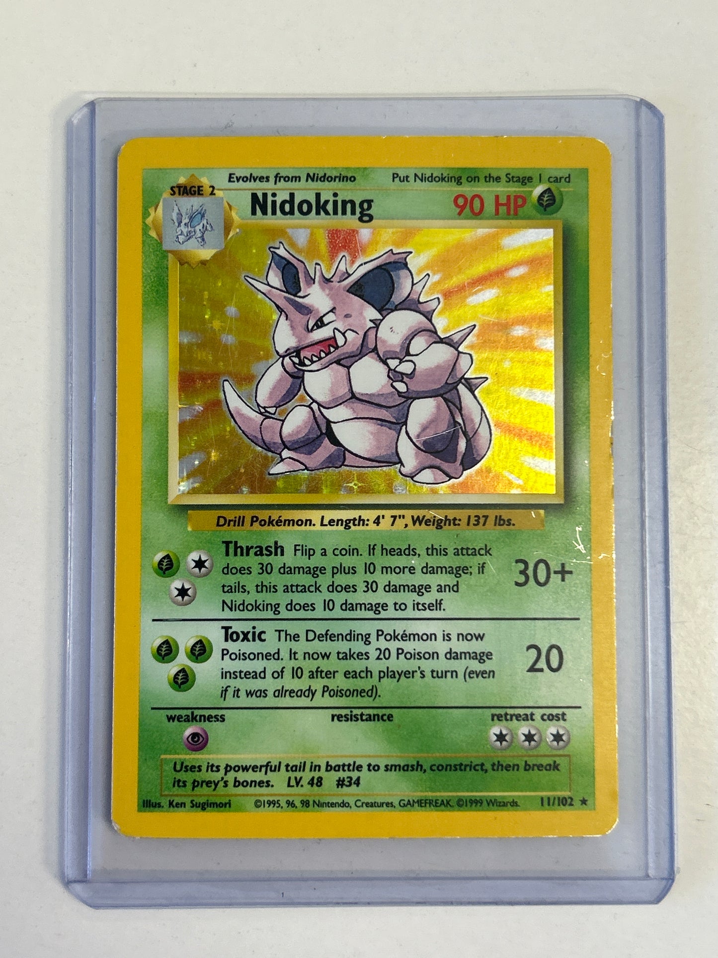POKÉMON TCG NIDOKING HOLO 11/102 LIGHT PLAY CONDITION