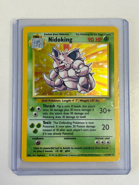 POKÉMON TCG NIDOKING HOLO 11/102 LIGHT PLAY CONDITION
