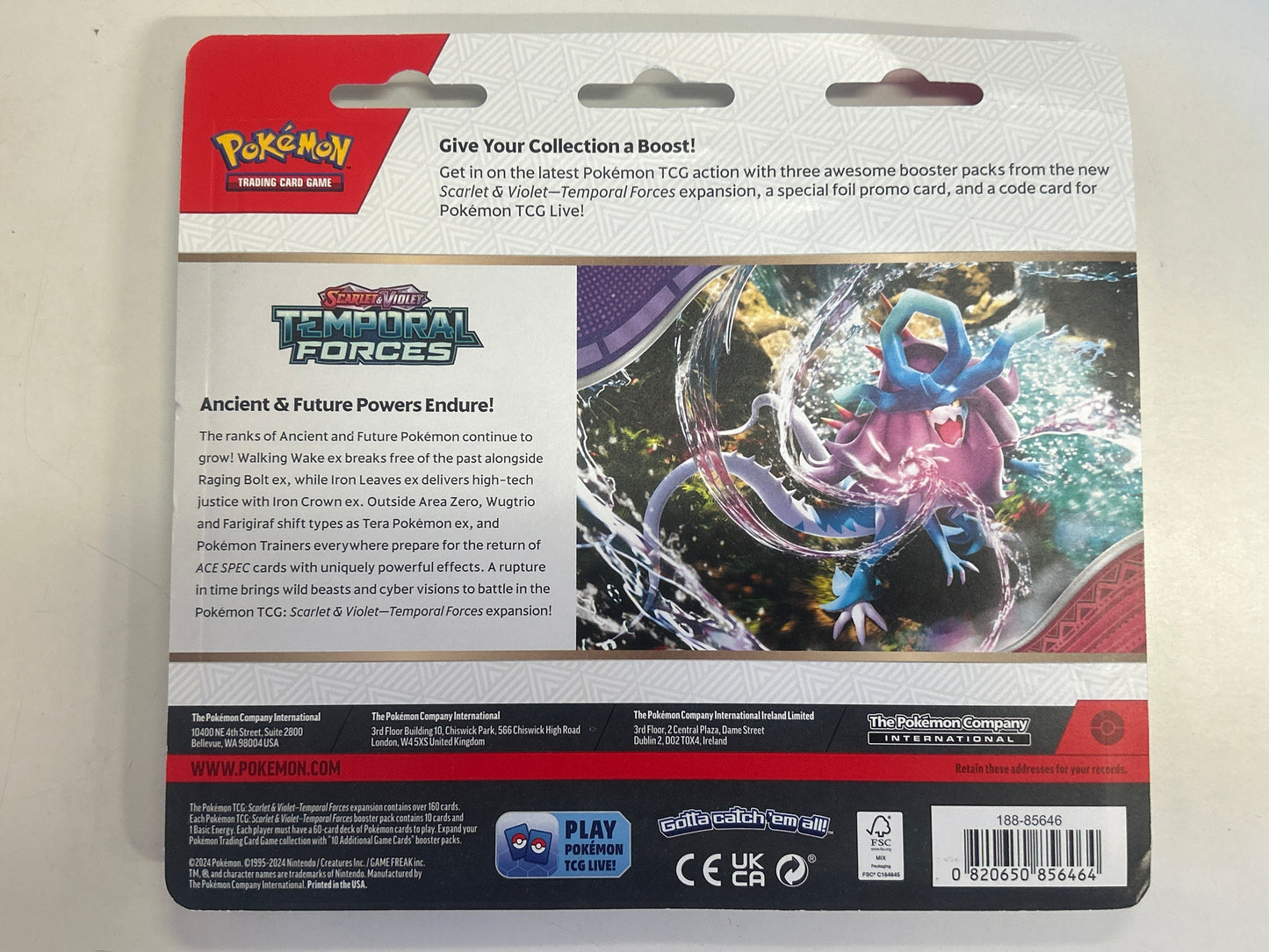 POKEMON TCG SCARLET & VIOLET TEMPORAL FORCES 3 PACK BLISTER