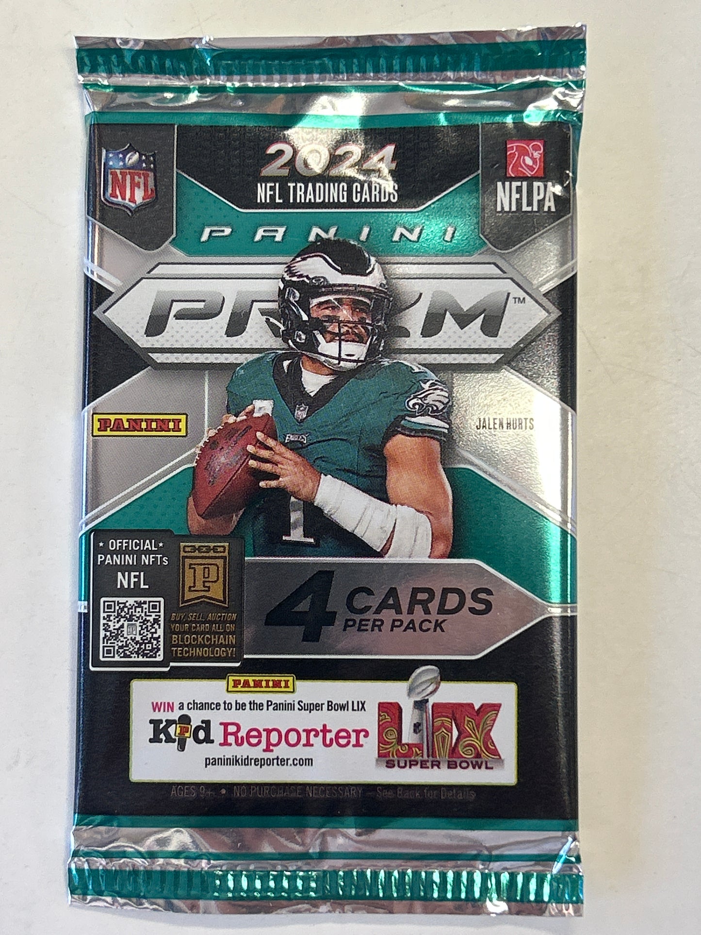 2024 NFL PANINI PRIZM 4 CARD TRADING CARD PACK