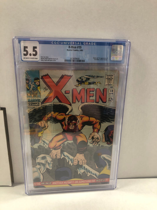 MARVEL COMICS X-MEN #19 (1966) 1ST APPEARANCE OF THE MIMIC CGC 5.5 OW/WP