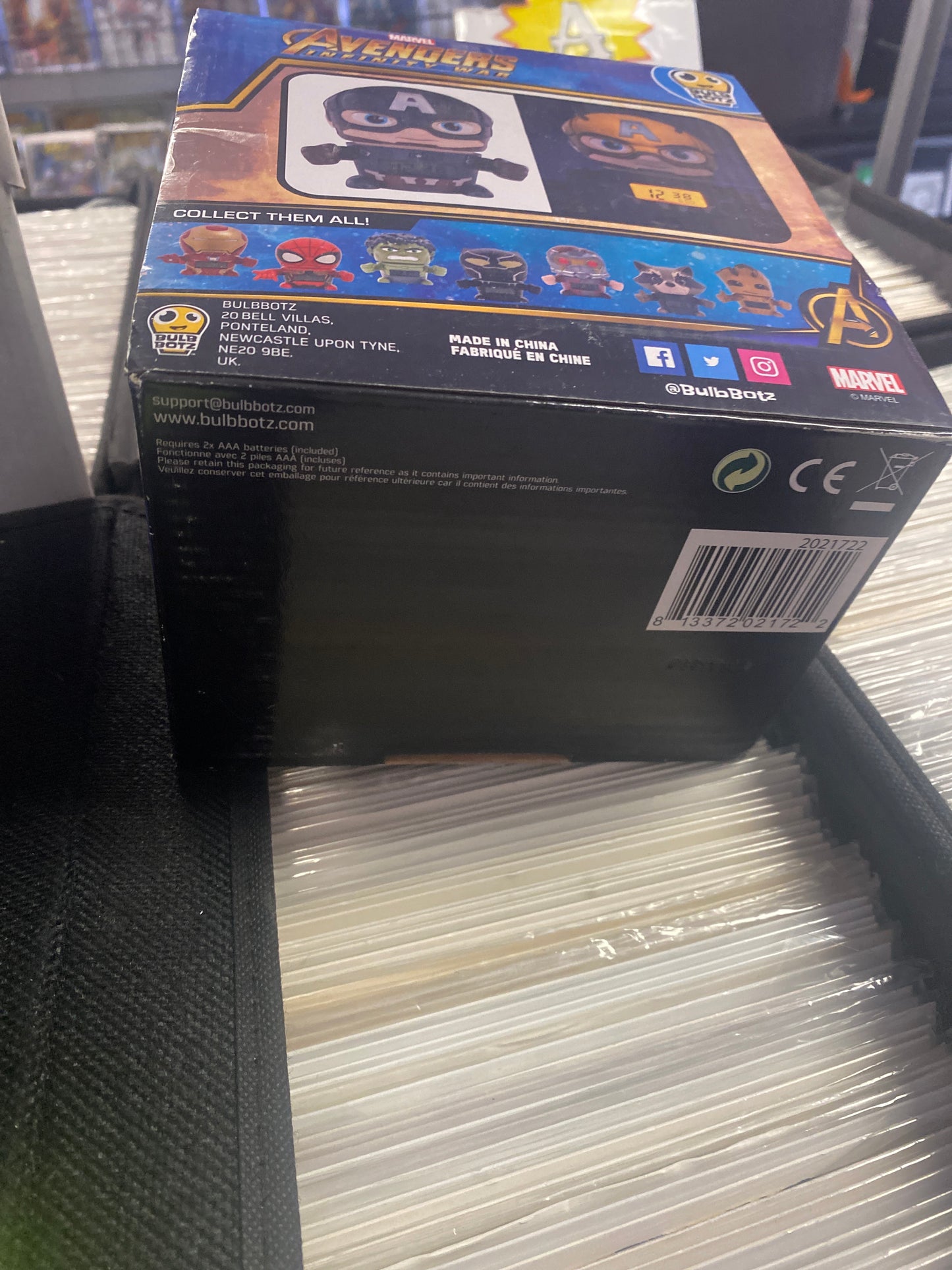 MARVEL CAPTAIN AMERICA AVENGERS INFINITY WAR NIGHT LIGHT ALARM CLOCK