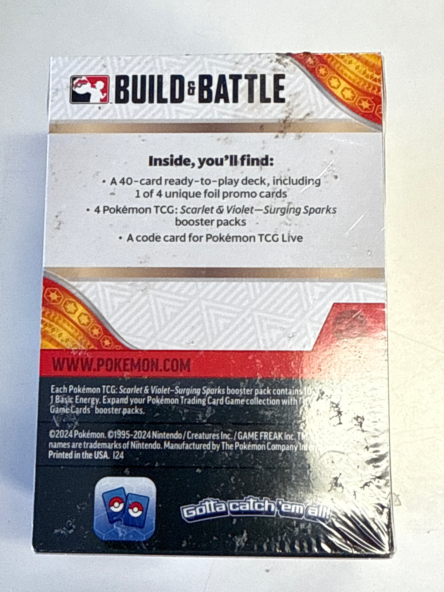 POKEMON TCG SCARLET & VIOLET SURGING SPARKS BOOSTER BUILD & BATTLE BOX SEALED