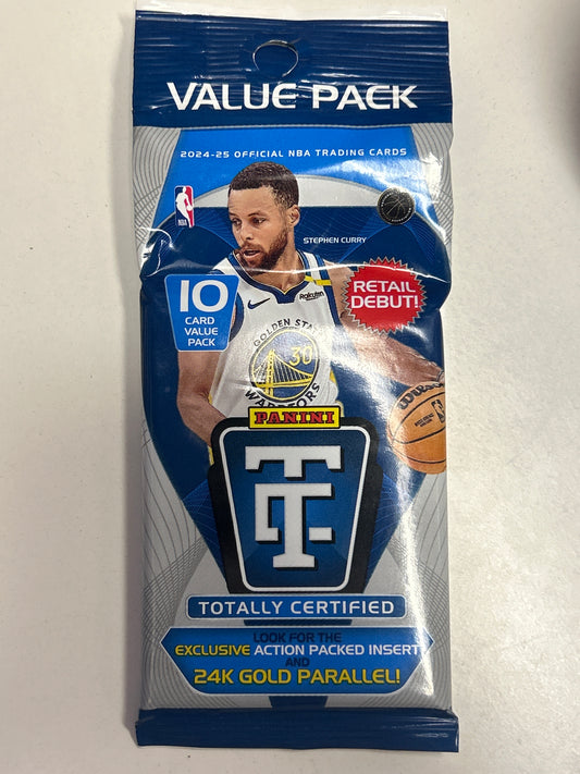 2024-25 NBA PANINI TOTALLY CERTIFIED 10 CARD TRADING CARD PACK