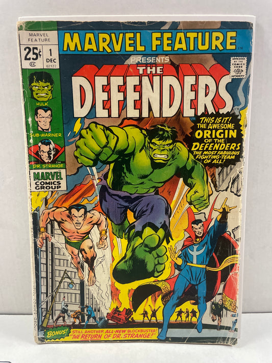 MARVEL FEATURE #1 (SILVER AGE MARVEL KEY, 1971 NEAL ADAMS COVER!) 1st APPEARANCE OF THE DEFENDERS