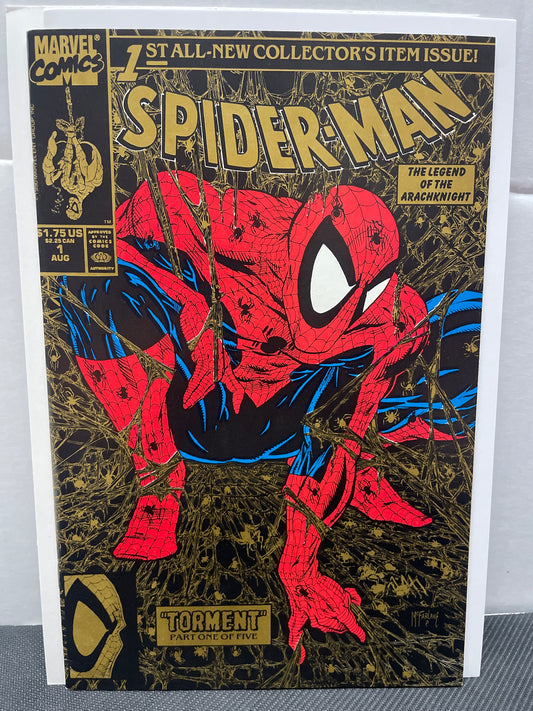 SPIDER-MAN #1 GOLD VARIANT (1990, TODD MCFARLANE KEY!) NM BEAUTY!